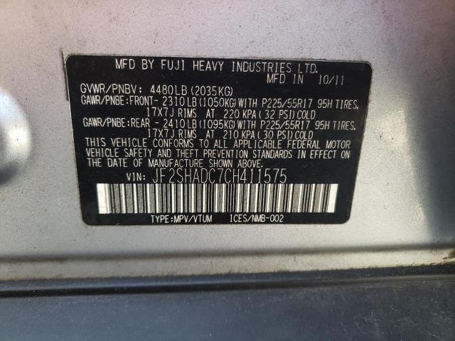 Photo 10 from auction – 2012 SUBARU FORESTER 2 with VIN JF2SHADC7CH411575