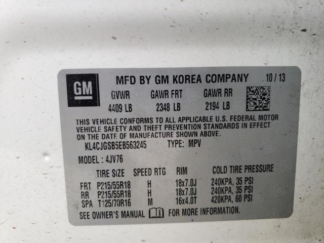 Photo 10 from auction – 2014 BUICK ENCORE with VIN KL4CJGSB5EB563245