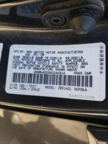 Photo 10 from auction – 2009 TOYOTA COROLLA ba with VIN 1NXBU40E99Z046914