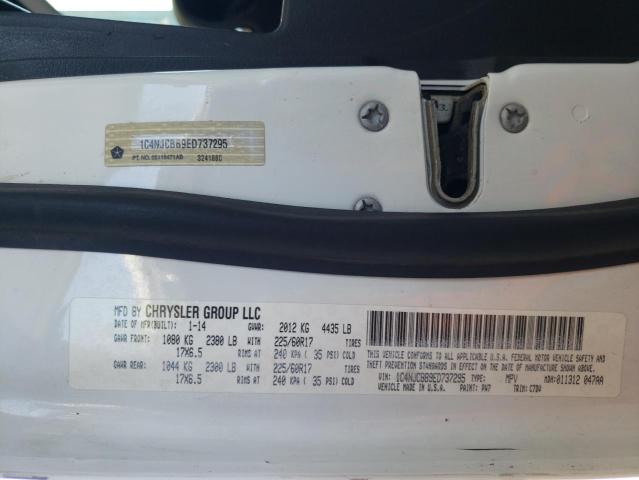 Photo 10 from auction – 2014 JEEP COMPASS SP with VIN 1C4NJCBB9ED737295