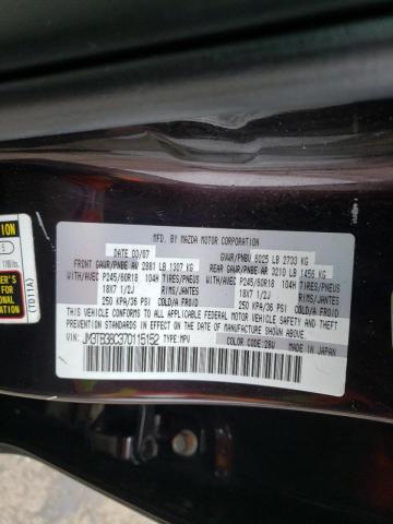 Photo 10 from auction – 2007 MAZDA CX-9 with VIN JM3TB38C370115152