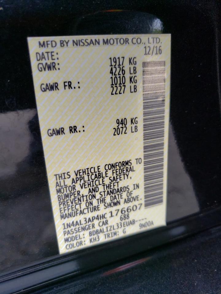 Photo 10 from auction – 2017 NISSAN ALTIMA 2.5 with VIN 1N4AL3AP4HC176607