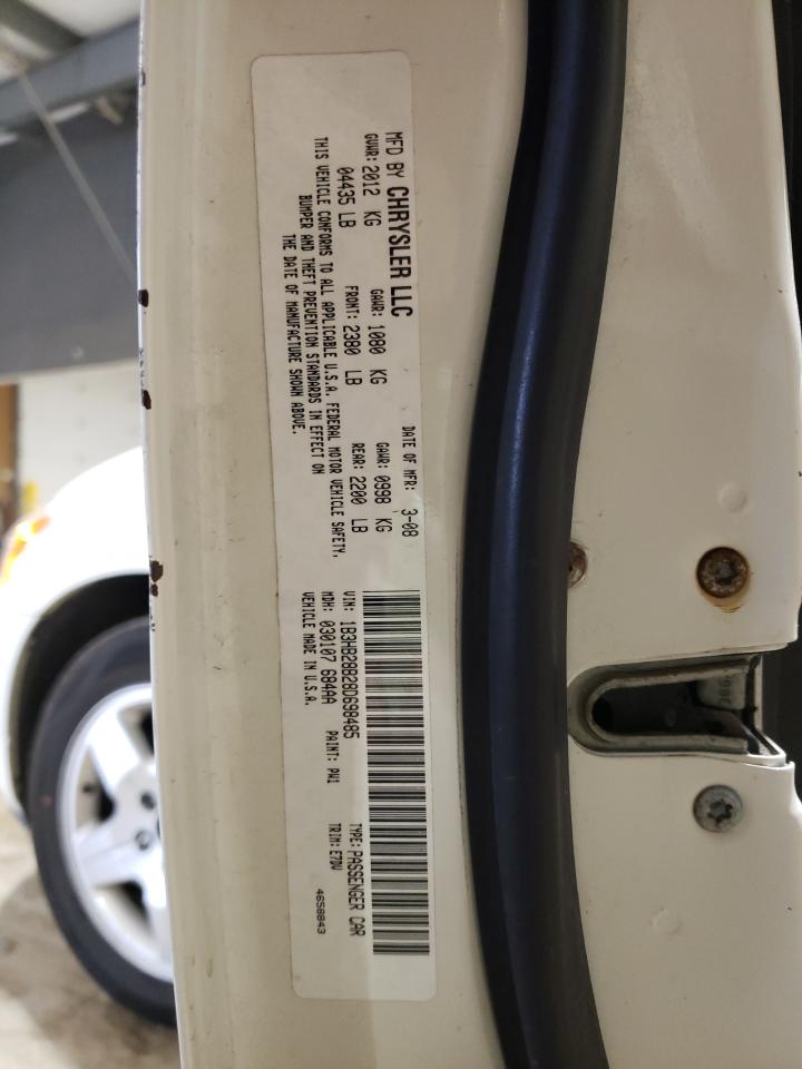 Photo 10 from auction – 2008 DODGE CALIBER with VIN 1B3HB28B28D698485