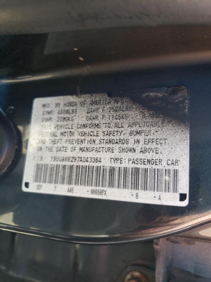 Photo 10 from auction – 2007 ACURA TL with VIN 19UUA66297A043364