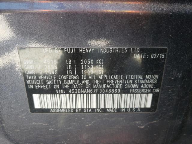 Photo 10 from auction – 2015 SUBARU LEGACY 2.5 with VIN 4S3BNAN67F3048860