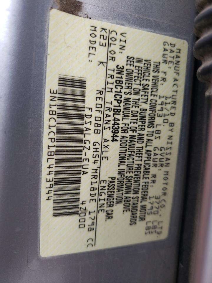 Photo 10 from auction – 2011 NISSAN VERSA S with VIN 3N1BC1CP1BL443944