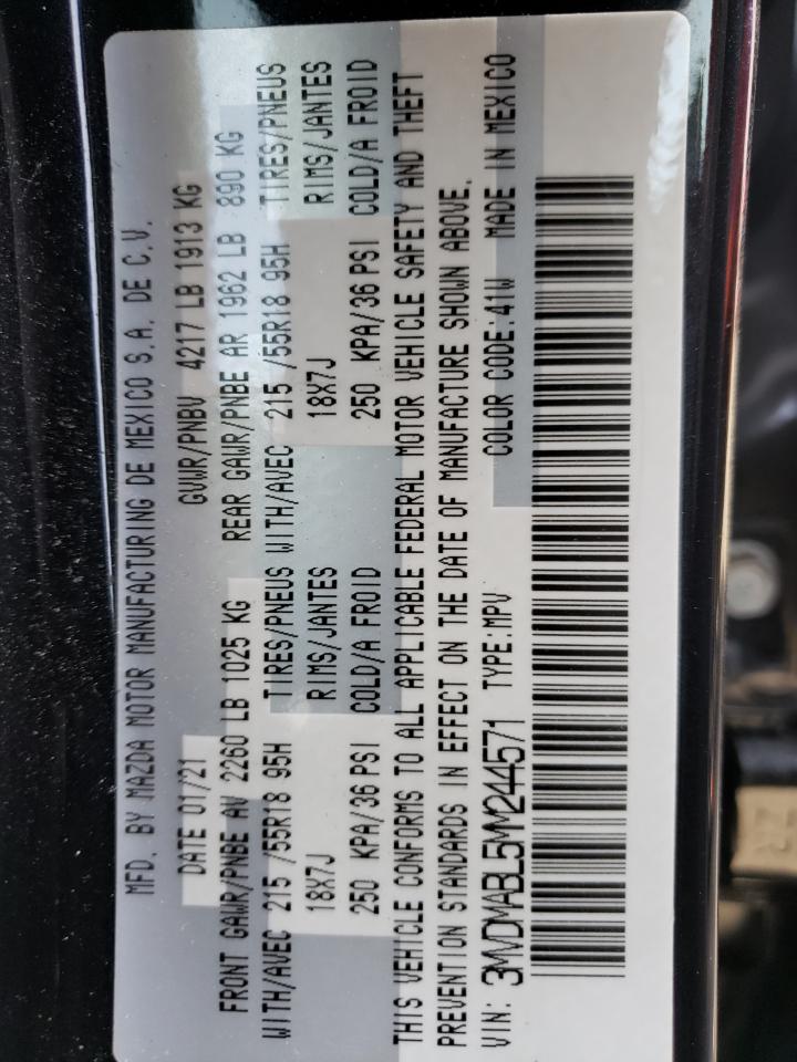 Photo 10 from auction – 2021 MAZDA CX-30 SELE with VIN 3MVDMABL5MM244571