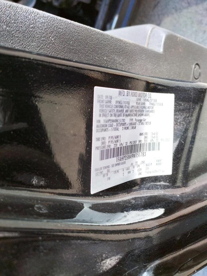 Photo 10 from auction – 2009 FORD FOCUS SE with VIN 1FAHP35N49W151783