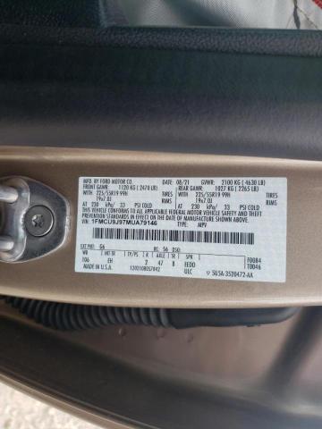 Photo 10 from auction – 2021 FORD ESCAPE TIT with VIN 1FMCU9J97MUA79146