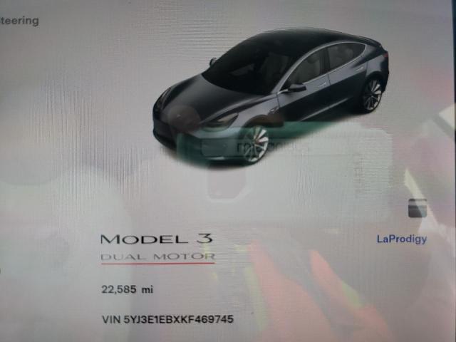 Photo 8 from auction – 2019 TESLA MODEL 3 with VIN 5YJ3E1EBXKF469745