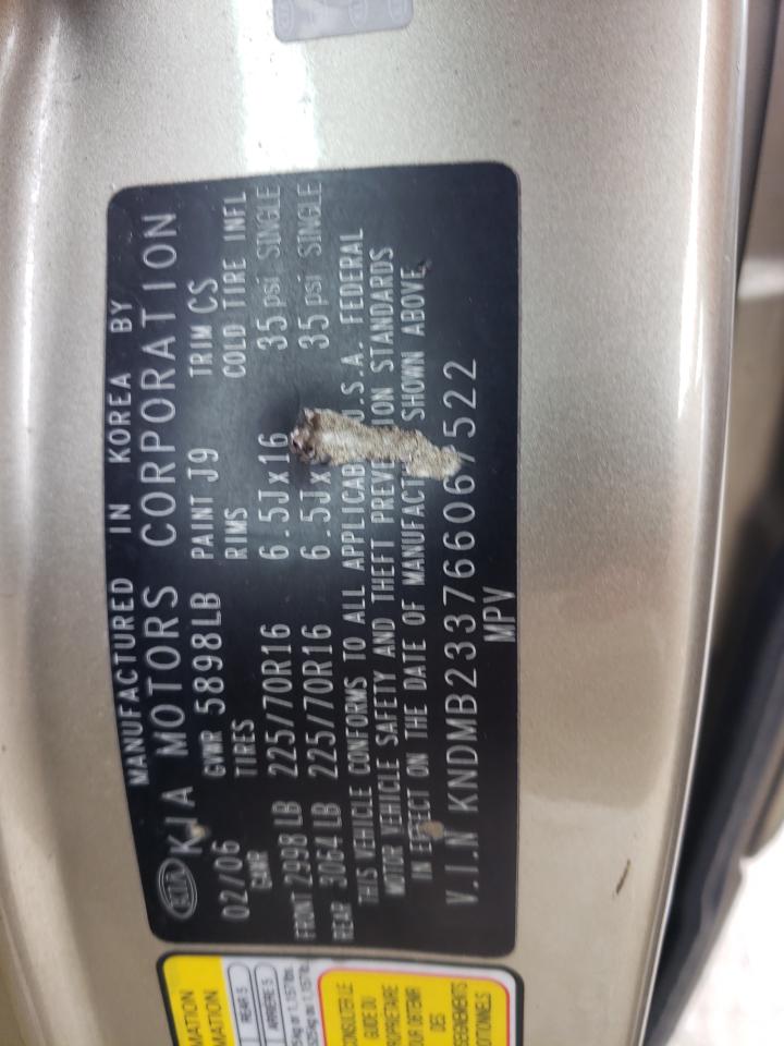 Photo 10 from auction – 2006 KIA SEDONA EX with VIN KNDMB233766067522