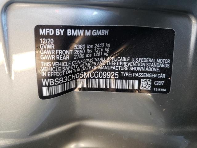 Photo 10 from auction – 2021 BMW M5 with VIN WBS83CH05MCG09925