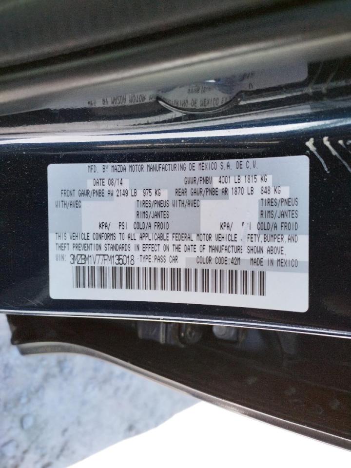 Photo 10 from auction – 2015 MAZDA 3 TOURING with VIN 3MZBM1V77FM135018