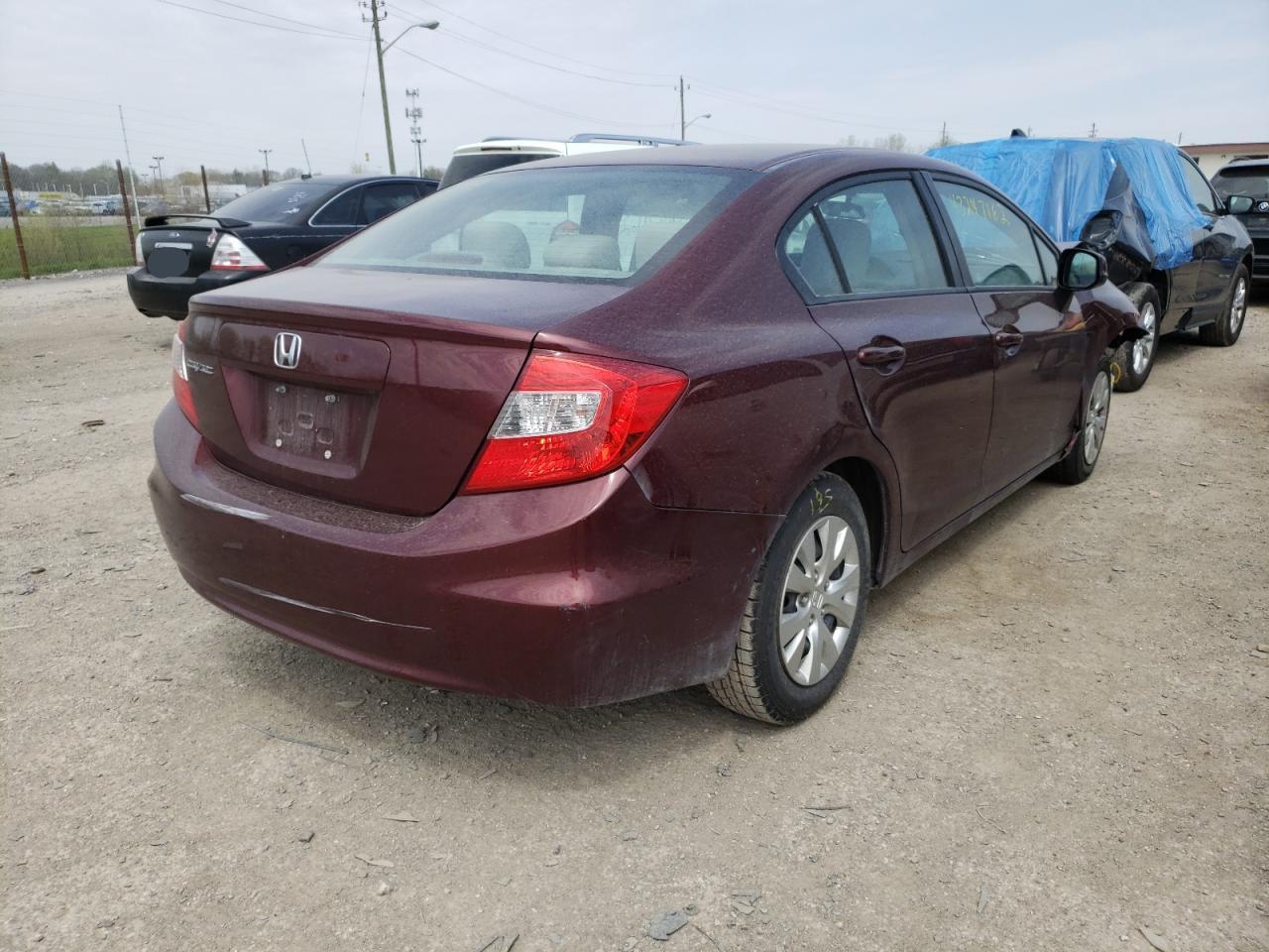 Photo 4 from auction – 2012 HONDA CIVIC LX with VIN 19XFB2F58CE074510
