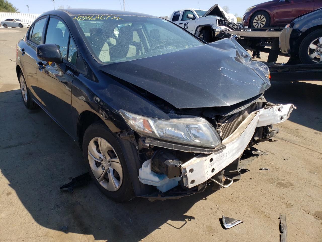HONDA CIVIC LX 2013 with VIN 19XFB2F52DE237251 - Photo from auction