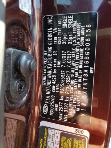 Photo 10 from auction – 2011 KIA SORENTO BA with VIN 5XYKT3A16BG008156