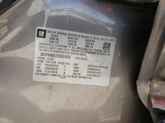 Photo 10 from auction – 2012 CADILLAC SRX LUXURY with VIN 3GYFNAE37CS501852
