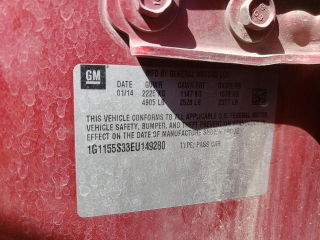 Photo 10 from auction – 2014 CHEVROLET IMPALA LTZ with VIN 1G1155S33EU149280