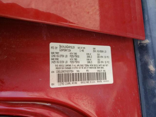 Photo 10 from auction – 2007 DODGE NITRO SXT with VIN 1D8GU28K97W597954