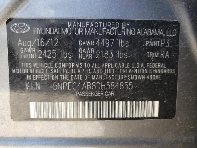 Photo 10 from auction – 2013 HYUNDAI SONATA SE with VIN 5NPEC4AB8DH584855