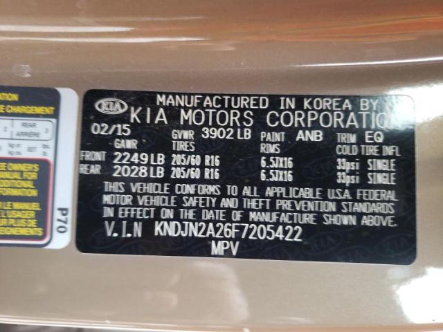 Photo 10 from auction – 2015 KIA SOUL with VIN KNDJN2A26F7205422