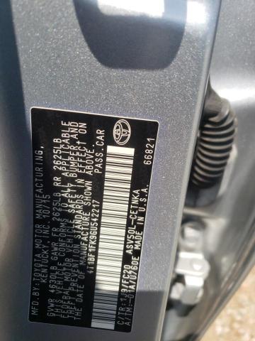 Photo 10 from auction – 2016 TOYOTA CAMRY LE with VIN 4T1BF1FK9GU542217