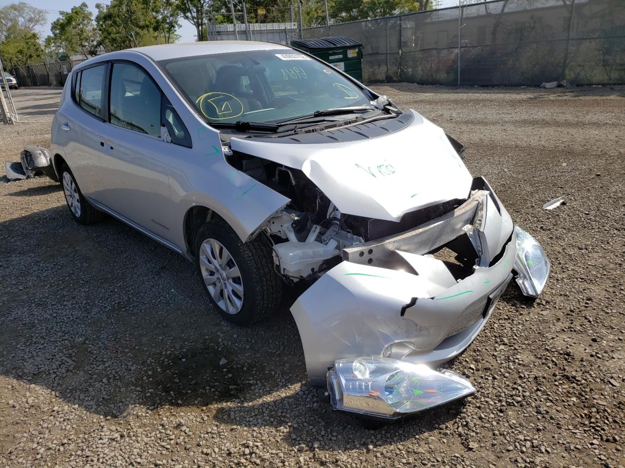 NISSAN LEAF S 2014 with VIN 1N4AZ0CP1EC340014 - Photo from auction