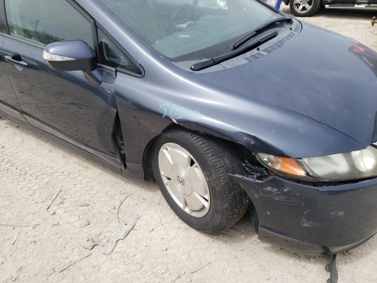 Photo 9 from auction – 2007 HONDA CIVIC HYBR with VIN JHMFA36237S017020