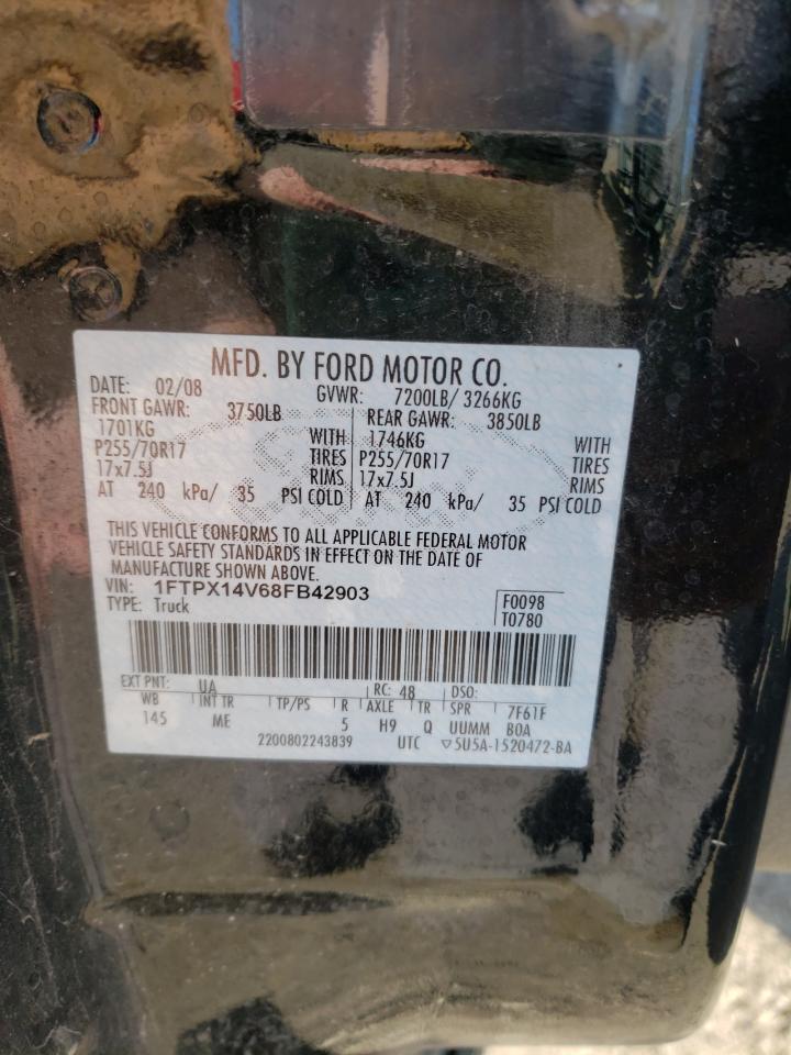 Photo 10 from auction – 2008 FORD F150 with VIN 1FTPX14V68FB42903