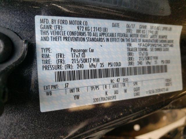 Photo 10 from auction – 2017 FORD FOCUS SEL with VIN 1FADP3M21HL307140
