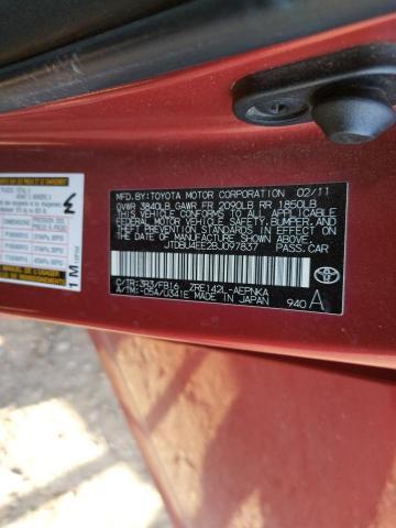 Photo 10 from auction – 2011 TOYOTA COROLLA BA with VIN JTDBU4EE2BJ097837