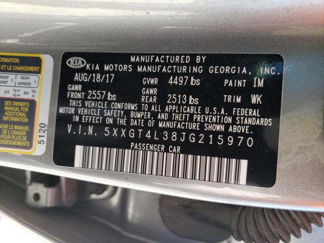 Photo 10 from auction – 2018 KIA OPTIMA LX with VIN 5XXGT4L38JG215970