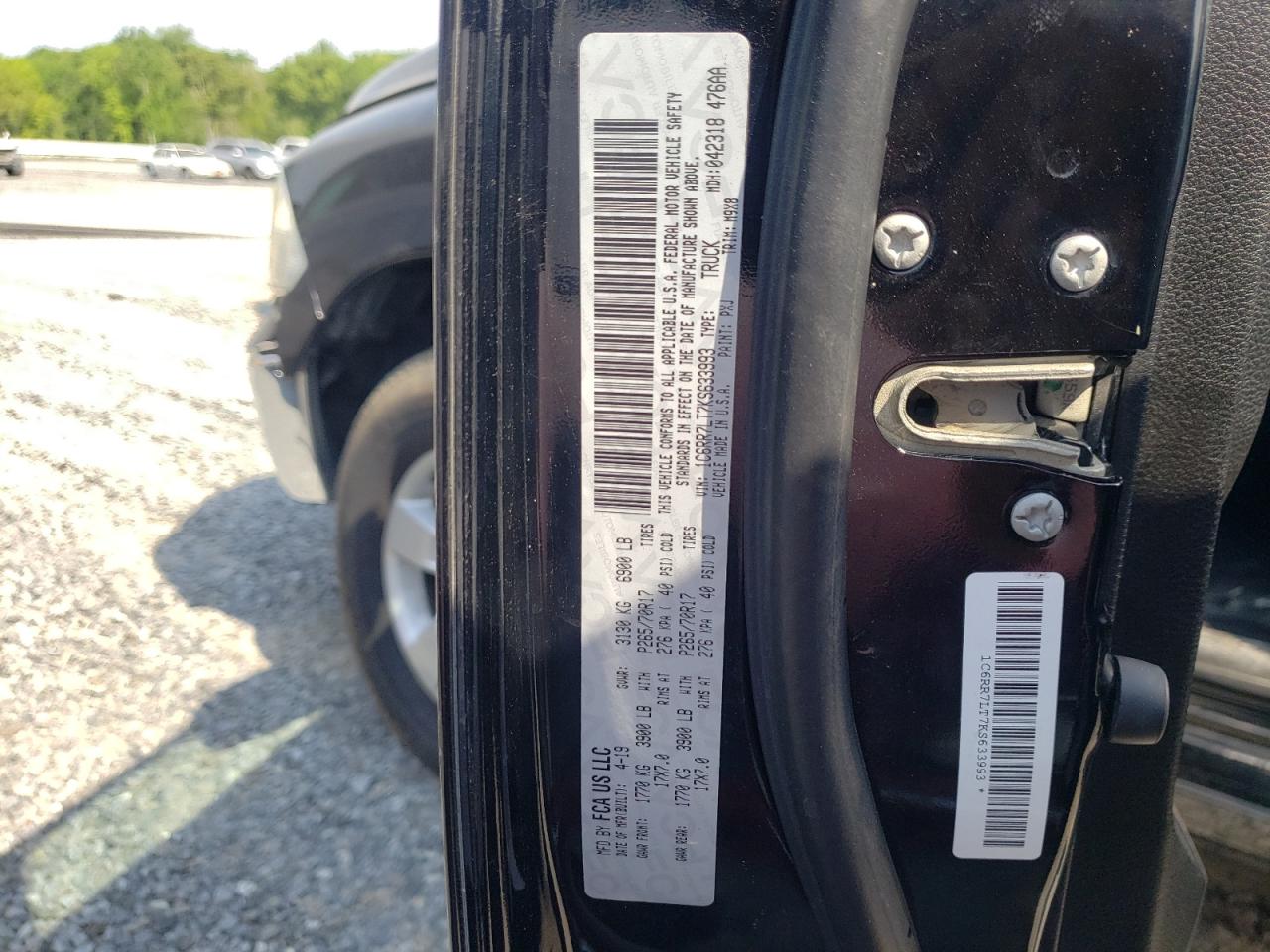 Photo 10 from auction – 2019 RAM 1500 CLASS with VIN 1C6RR7LT7KS633993