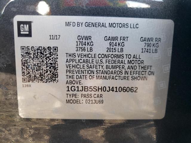 Photo 10 from auction – 2018 CHEVROLET SONIC LS with VIN 1G1JB5SH0J4106062