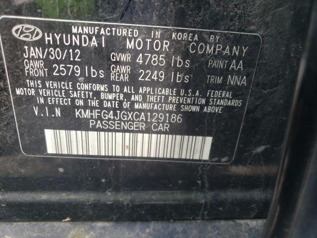 Photo 10 from auction – 2012 HYUNDAI AZERA GLS with VIN KMHFG4JGXCA129186