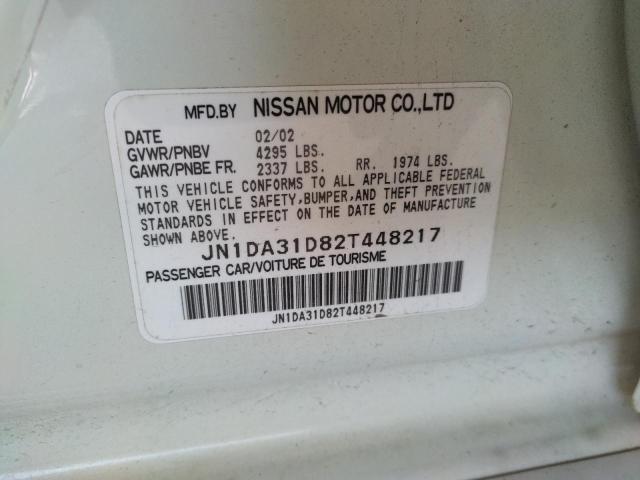 Photo 10 from auction – 2002 NISSAN MAXIMA GLE with VIN JN1DA31D82T448217