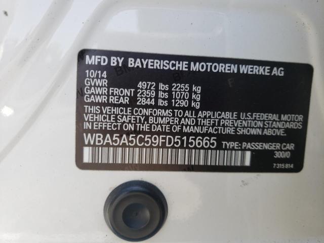 Photo 10 from auction – 2015 BMW 528 I with VIN WBA5A5C59FD515665