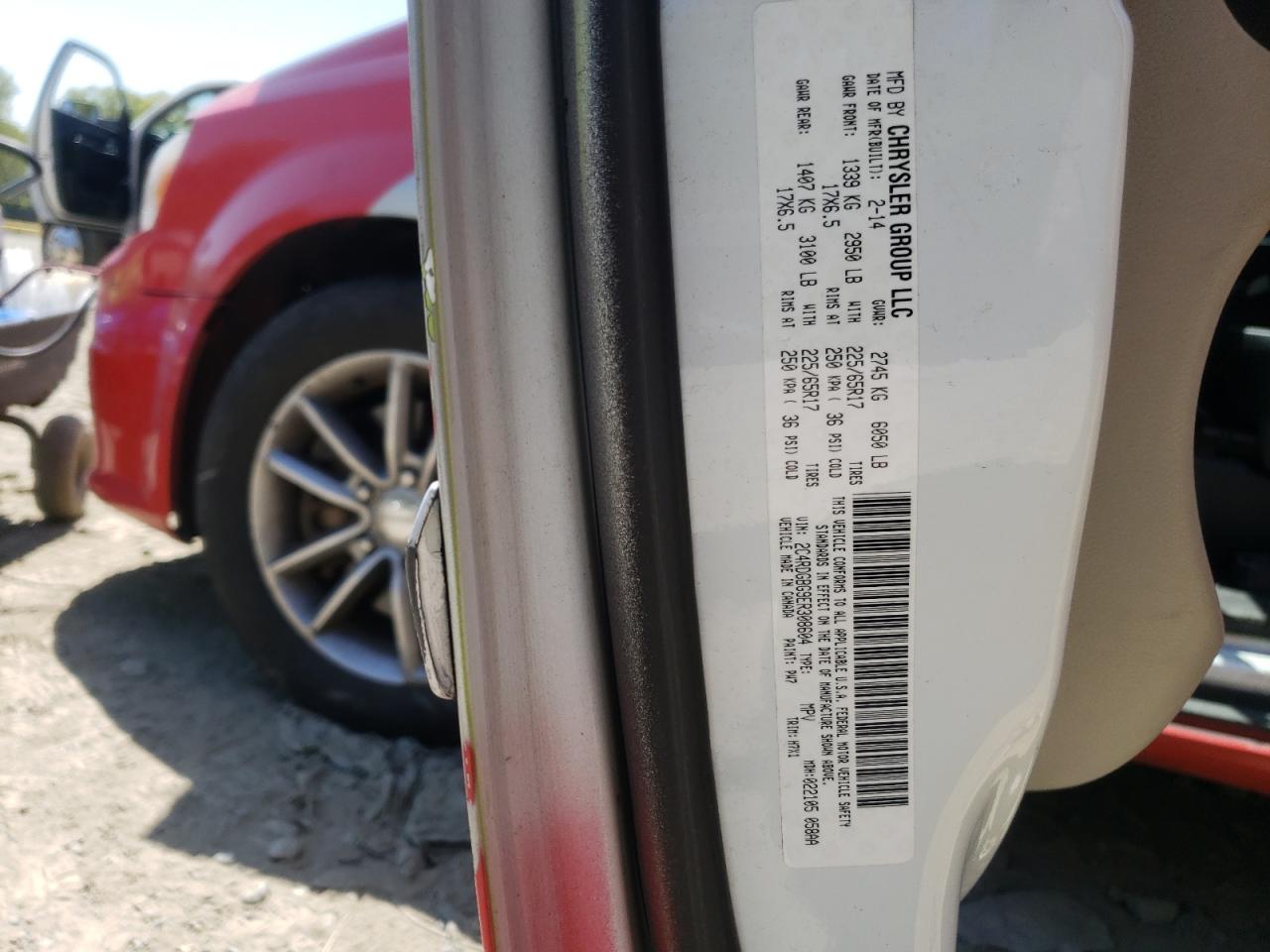 Photo 10 from auction – 2014 DODGE GRAND CARA with VIN 2C4RDGBG9ER308604