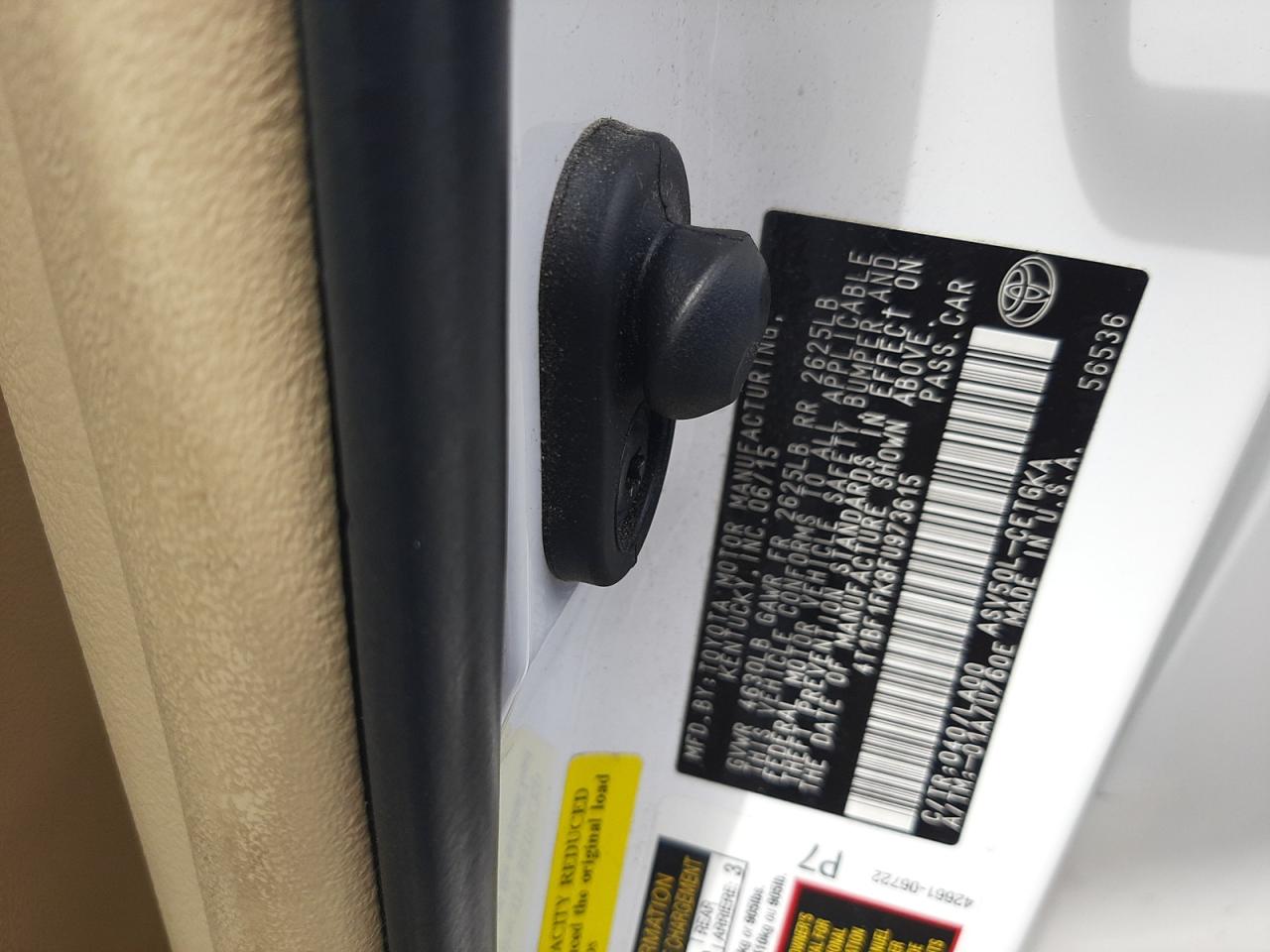 Photo 10 from auction – 2015 TOYOTA CAMRY LE with VIN 4T1BF1FK8FU973615