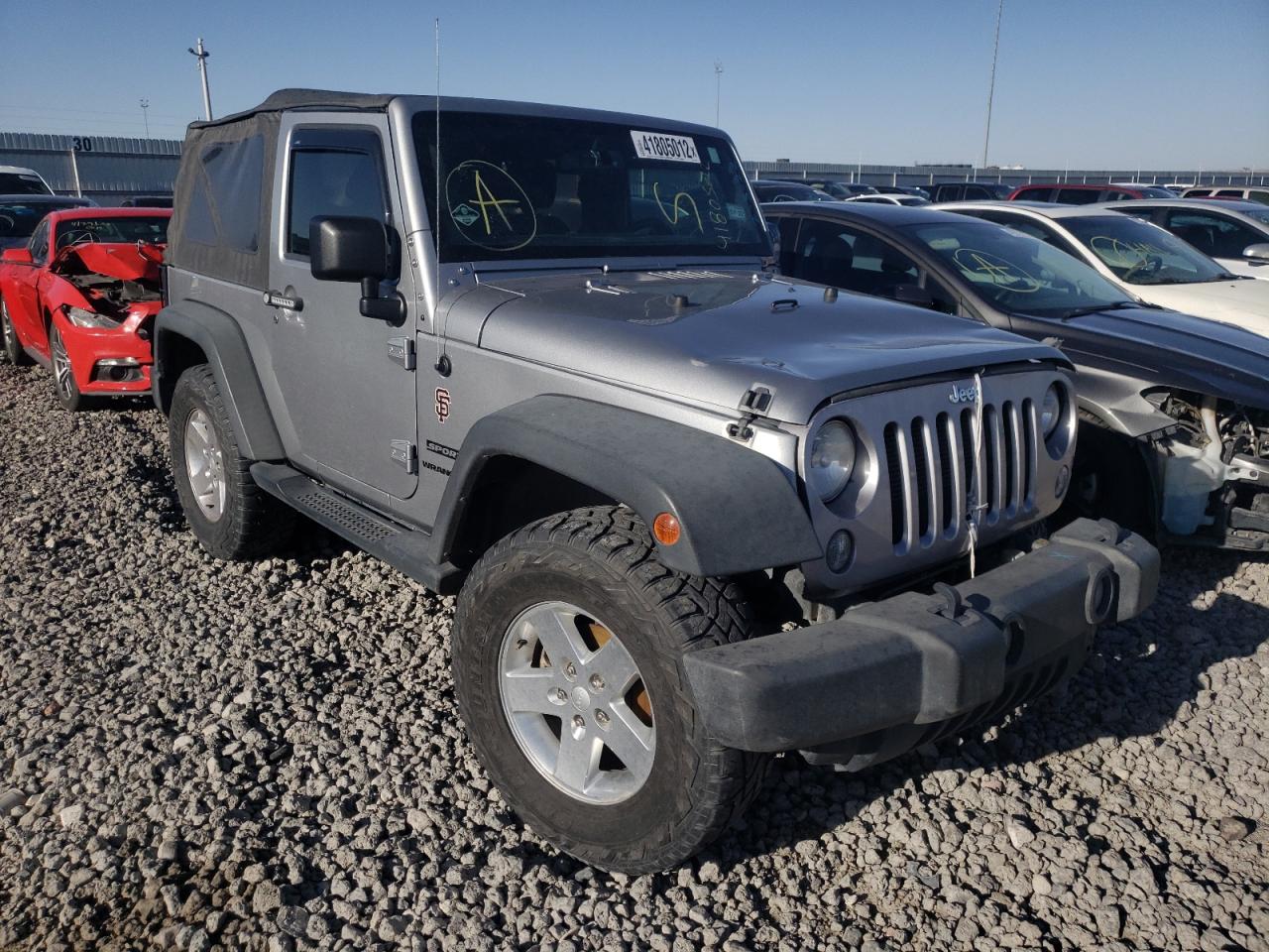 JEEP WRANGLER S 2014 with VIN 1C4AJWAG7EL147616 - Photo from auction