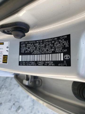 Photo 10 from auction – 2010 TOYOTA PRIUS with VIN JTDKN3DU1A0100568