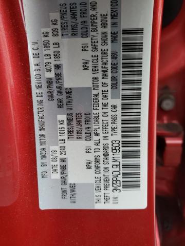 Photo 10 from auction – 2020 MAZDA 3 PREFERRE with VIN 3MZBPADL9LM119503