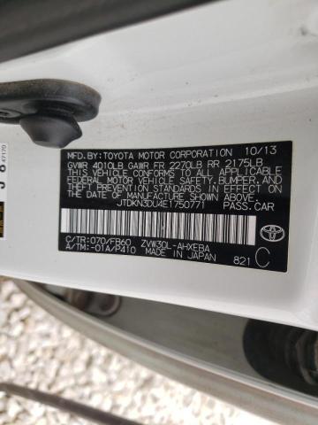 Photo 10 from auction – 2014 TOYOTA PRIUS with VIN JTDKN3DU4E1750771