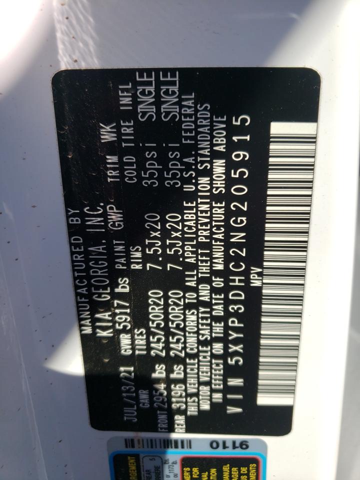 Photo 10 from auction – 2022 KIA TELLURIDE with VIN 5XYP3DHC2NG205915