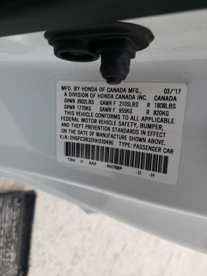Photo 10 from auction – 2017 HONDA CIVIC EX with VIN 2HGFC3B32HH359496