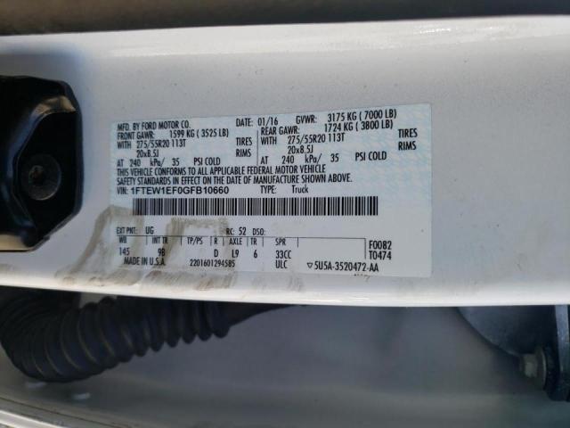 Photo 10 from auction – 2016 FORD F150 SUPER with VIN 1FTEW1EF0GFB10660