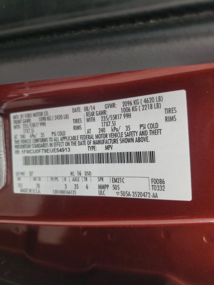 Photo 10 from auction – 2014 FORD ESCAPE S with VIN 1FMCU0F79EUE54913