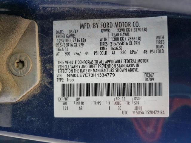 Photo 10 from auction – 2017 FORD TRANSIT CO with VIN NM0LE7E73H1334779