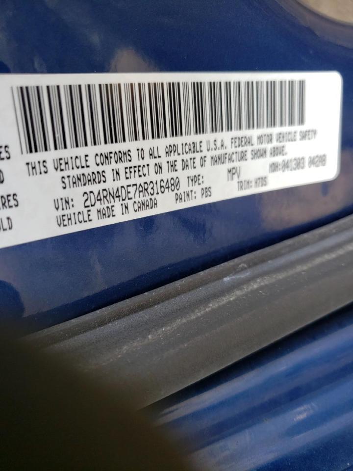 Photo 10 from auction – 2010 DODGE GRAND CARA with VIN 2D4RN4DE7AR316480