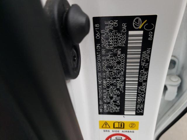 Photo 10 from auction – 2019 LEXUS ES 350 with VIN JTHBZ1B19K2000238